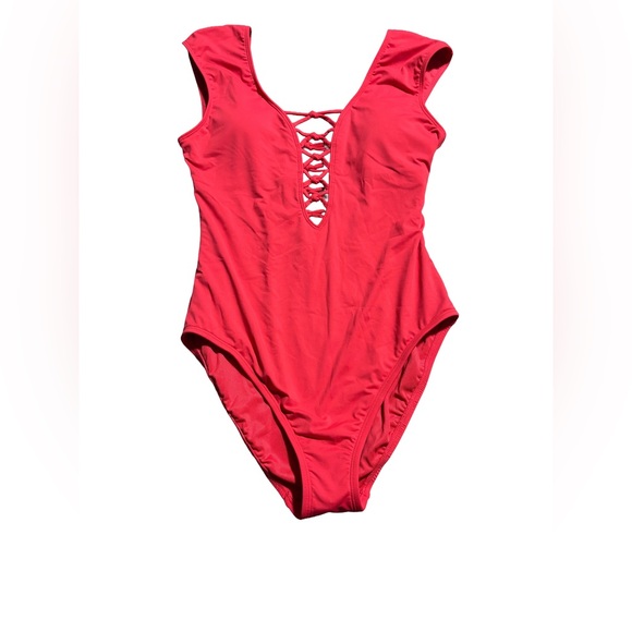 Bleu By Rod Beattie Hole In One Lattice Cap Sleeve One Piece Swimsuit - Picture 4 of 7